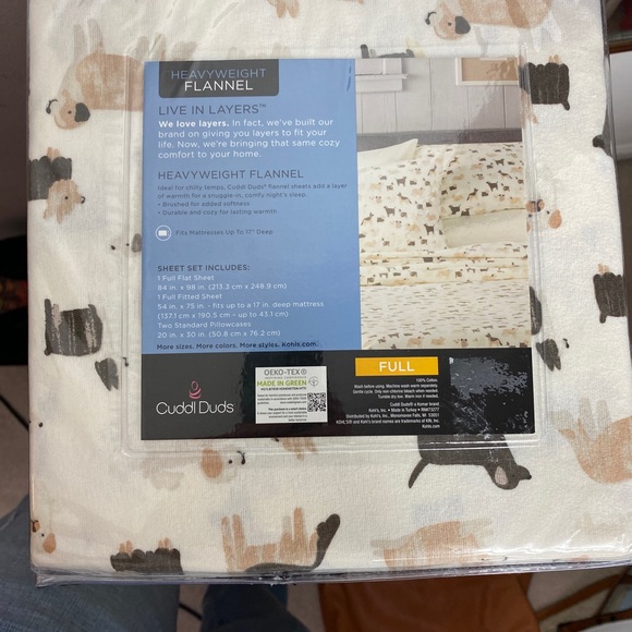 Cuddl Duds Bedding Cuddl Duds Dogs Heavyweight Flannel Full Set